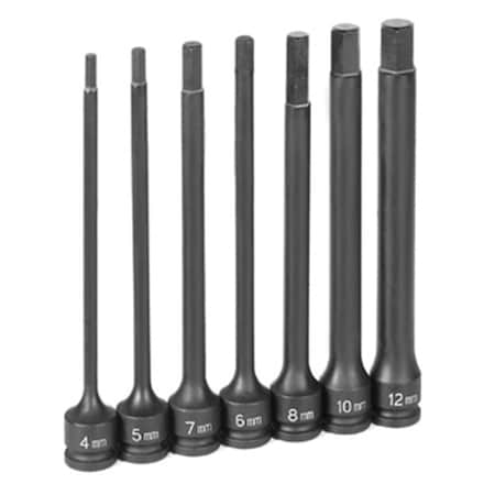 Cool Kitchen 38 in. Drive 7 Piece 6 in. Length Metric Hex Driver Set CO2571978
